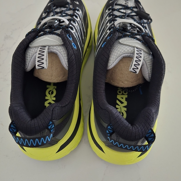 NEW Hoka Mafate Three2 Athletic Hiking Running Sneakers Shoes Black Yellow 8.5 - Picture 5 of 10